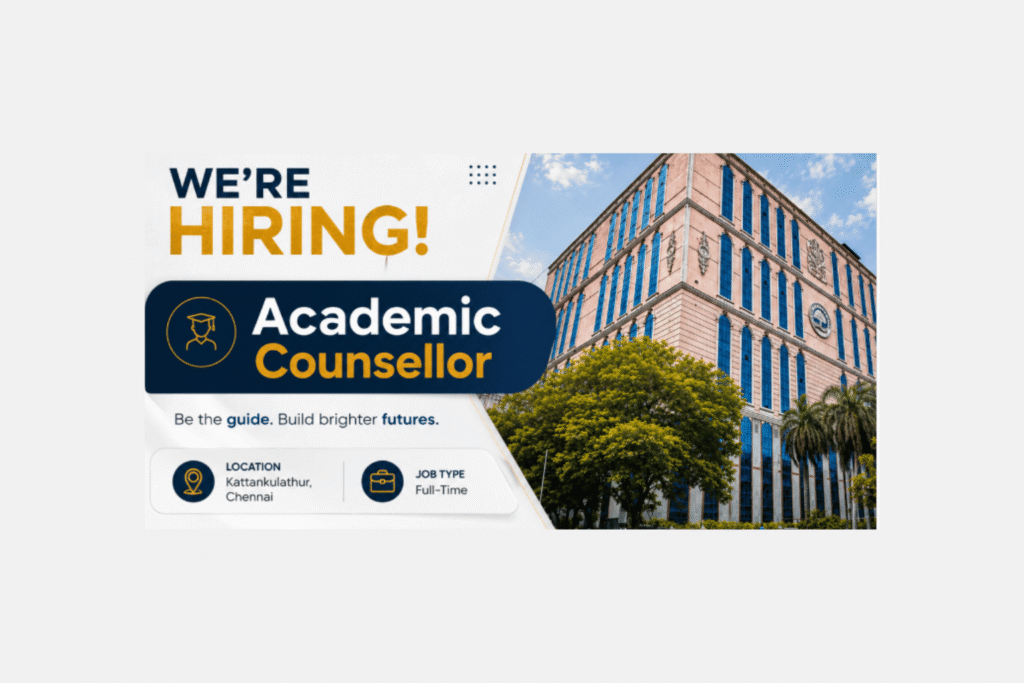 Academic Counsellor Jobs in Chennai at SRM Online Education Recruitment 2026
